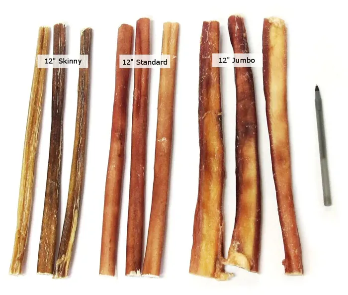 Natural Dog Jumbo Bully Stick 12" Odor Free