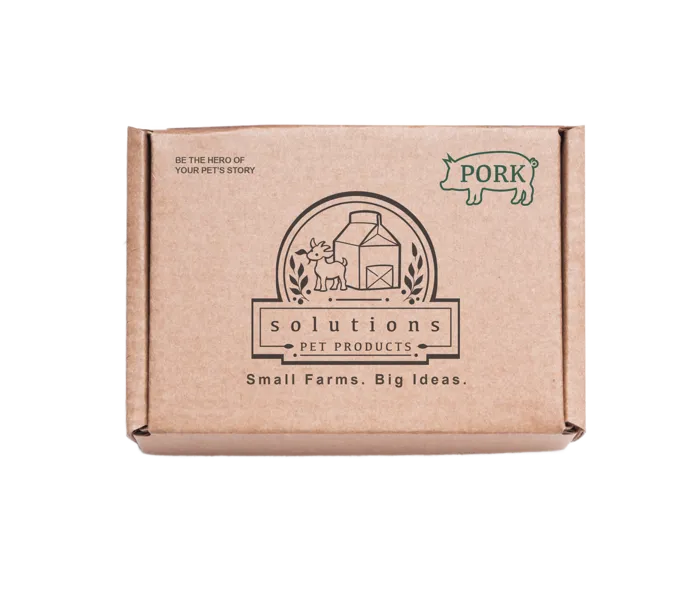 Solutions Cat Pork Sliders 3 lb box front view