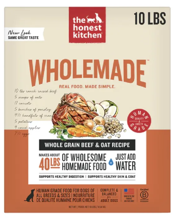 The Honest Kitchen Dog Whole Grain Beef 10-lb