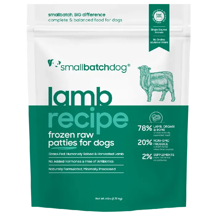 Small Batch Dog Frozen Sliders Lamb 3-lb