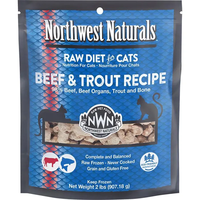 Northwest 2 Lb Cat Raw Frozen Nibbles Bf Trout Ea
