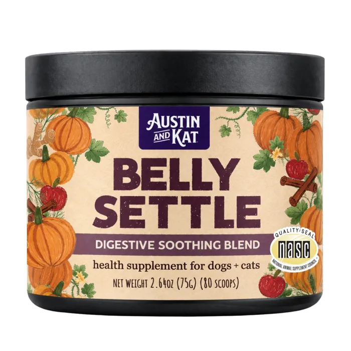 Austin & Kat Belly Settle 75g supplement jar