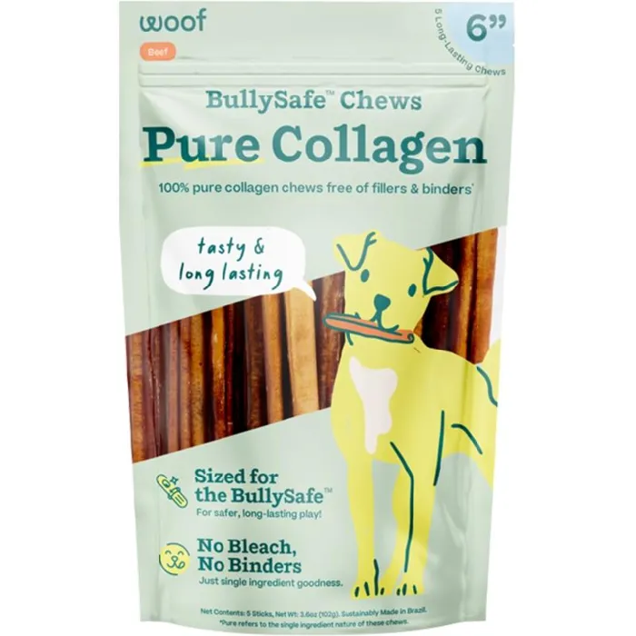 Woof Bullysafe Chew Pure Collagen 5-pack 6-in