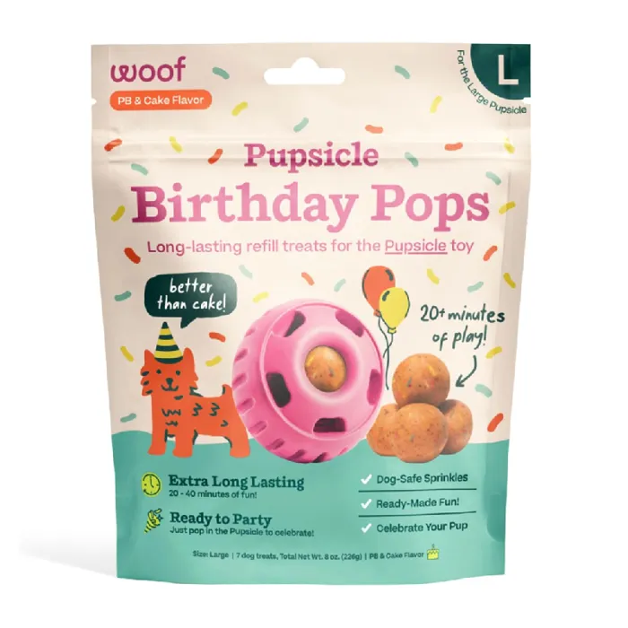 Woof Dog Treat Birthday Pops Xlarge 12-oz