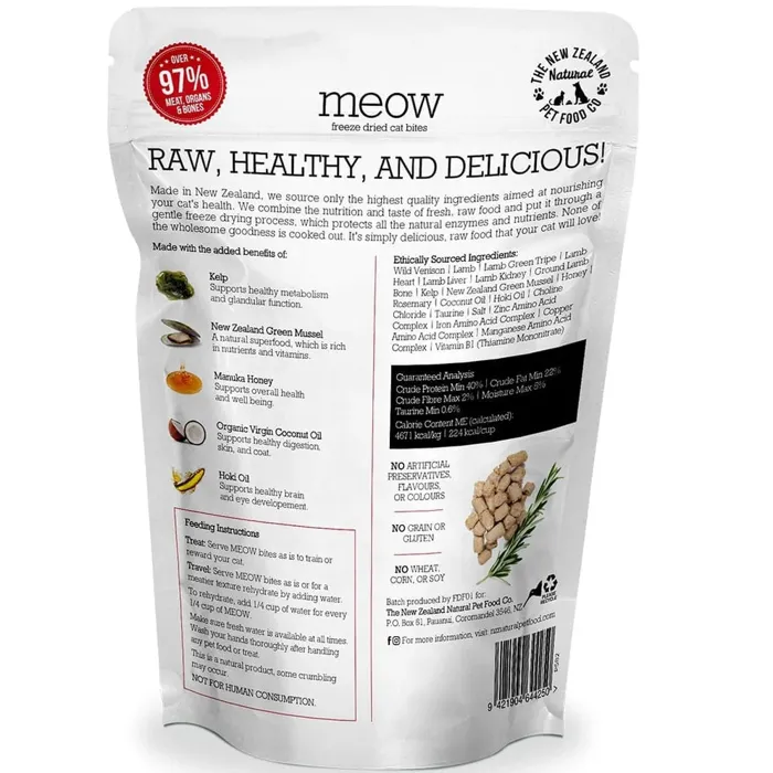 Nz Natural Freeze Dried Meow Wild Venison 1.76-oz