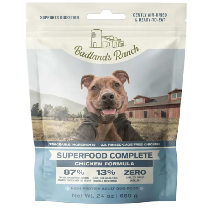 Badlands Ranch Chicken Air Dried Dog Food 24-oz