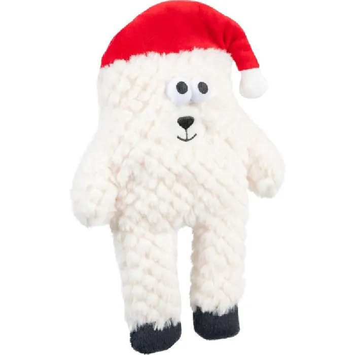 Growl Holiday Dog Toy Xmas Block Heads Polar Bear