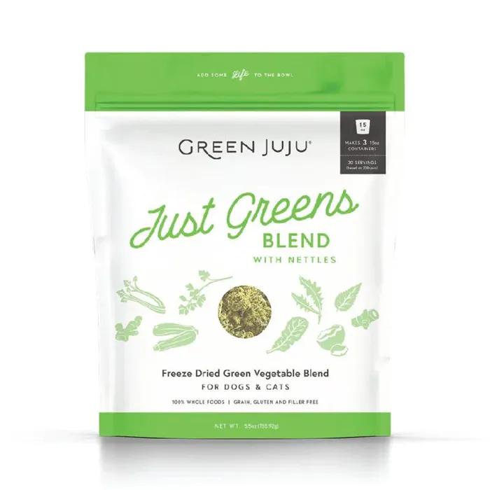 Green Juju Just Greens Freeze-dried Dog Food Topper 5.5-oz