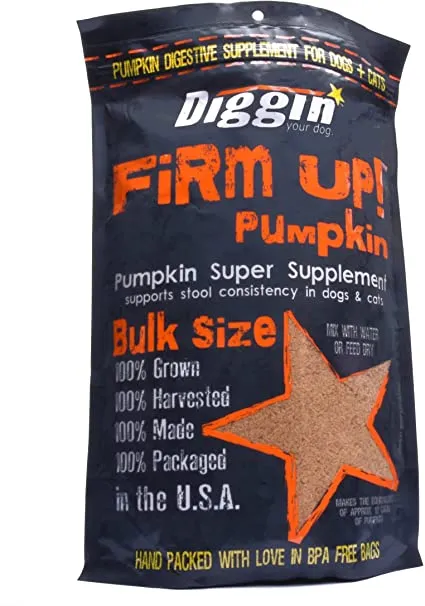 Diggin Your Dog Firm Up Pumpkin 16-ounce bulk bag front