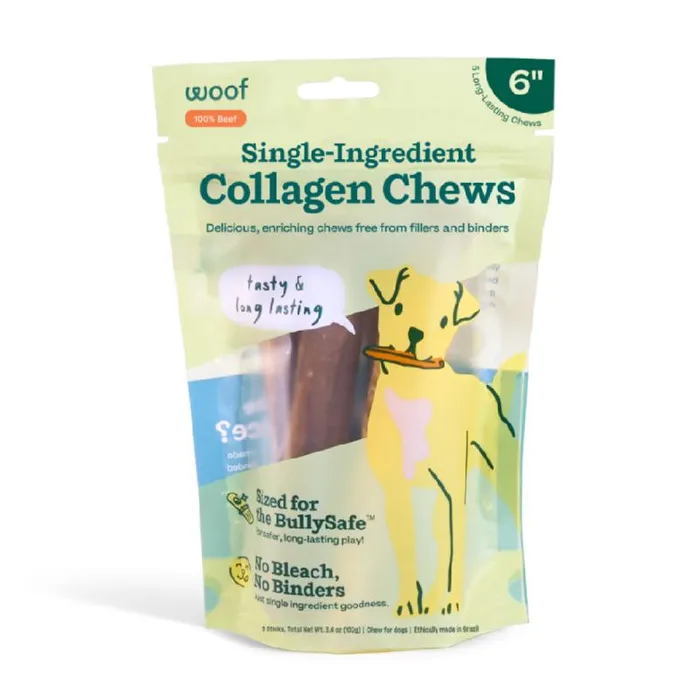 Woof Bullysafe Chew Pure Collagen 5-pack 6-in