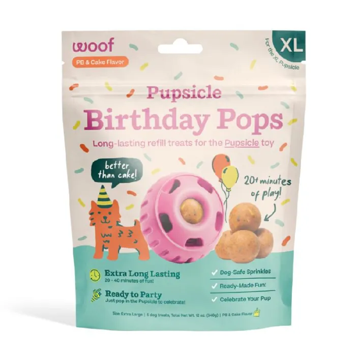 Woof Dog Treat Birthday Pops Xlarge 12-oz